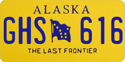 AK license plate GHS616