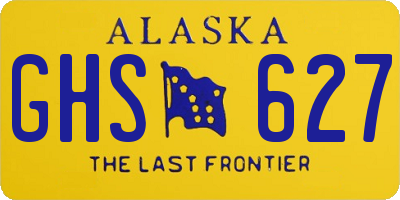 AK license plate GHS627