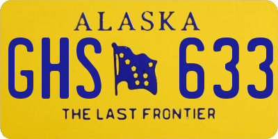 AK license plate GHS633