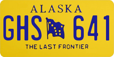 AK license plate GHS641