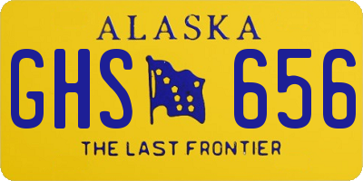 AK license plate GHS656