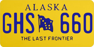 AK license plate GHS660