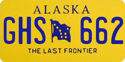 AK license plate GHS662