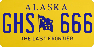 AK license plate GHS666