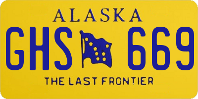 AK license plate GHS669