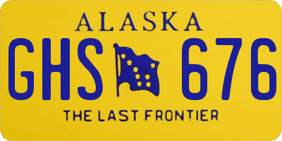AK license plate GHS676