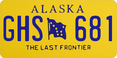 AK license plate GHS681