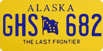 AK license plate GHS682