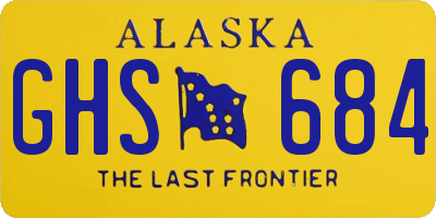 AK license plate GHS684