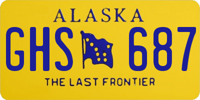 AK license plate GHS687