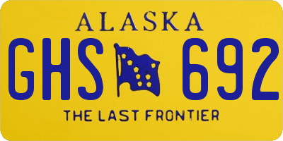 AK license plate GHS692