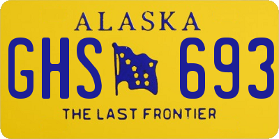 AK license plate GHS693