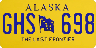 AK license plate GHS698