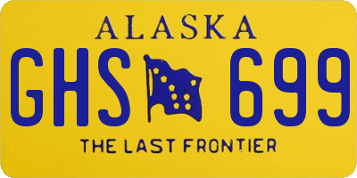AK license plate GHS699