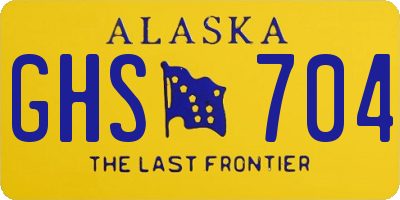 AK license plate GHS704