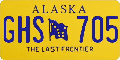 AK license plate GHS705