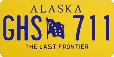 AK license plate GHS711