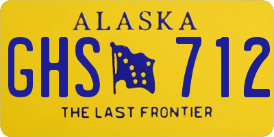 AK license plate GHS712