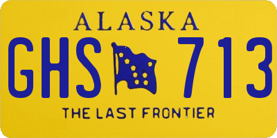 AK license plate GHS713