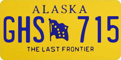AK license plate GHS715