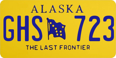 AK license plate GHS723