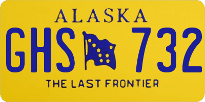 AK license plate GHS732