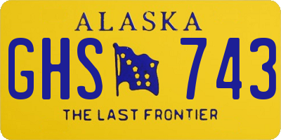 AK license plate GHS743
