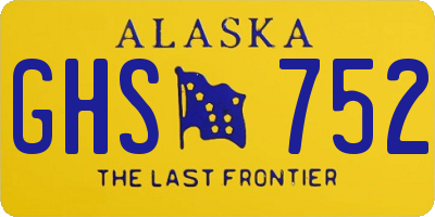 AK license plate GHS752