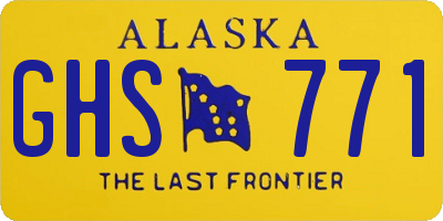 AK license plate GHS771