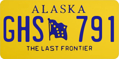 AK license plate GHS791