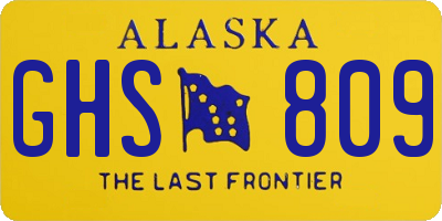AK license plate GHS809