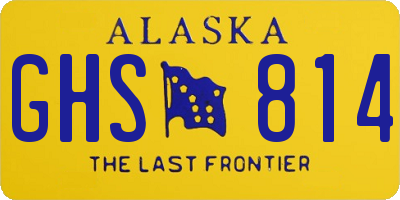 AK license plate GHS814