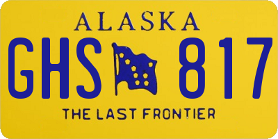 AK license plate GHS817