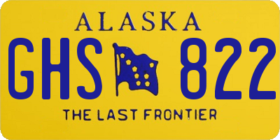 AK license plate GHS822