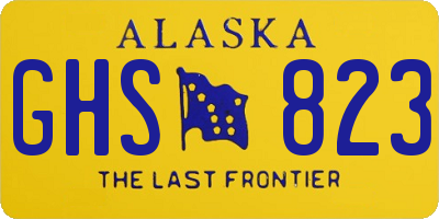 AK license plate GHS823