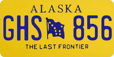 AK license plate GHS856