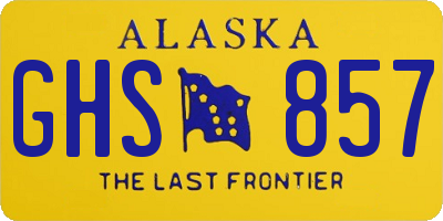 AK license plate GHS857