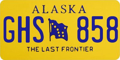 AK license plate GHS858