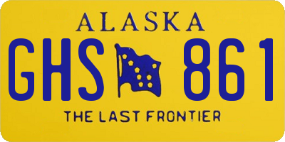AK license plate GHS861