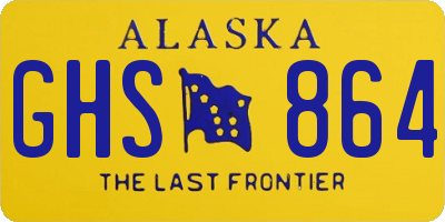 AK license plate GHS864