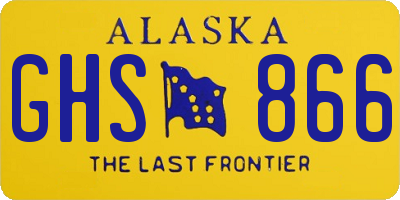 AK license plate GHS866