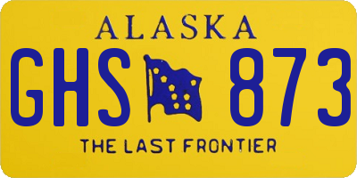 AK license plate GHS873