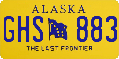 AK license plate GHS883