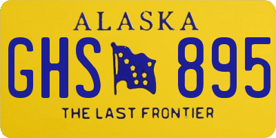 AK license plate GHS895