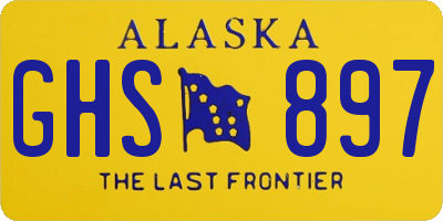 AK license plate GHS897