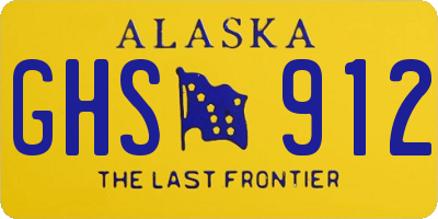 AK license plate GHS912