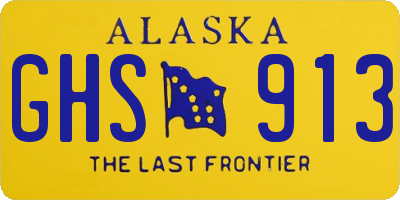 AK license plate GHS913