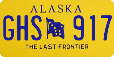 AK license plate GHS917