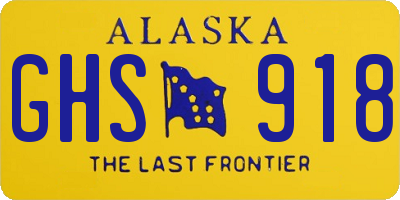AK license plate GHS918