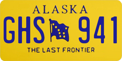 AK license plate GHS941